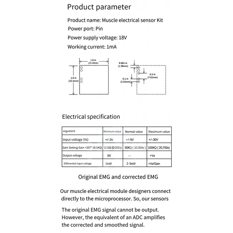 A52T 5X Muscle Electrical Sens - Muscle Sensor Emg 评论和价格