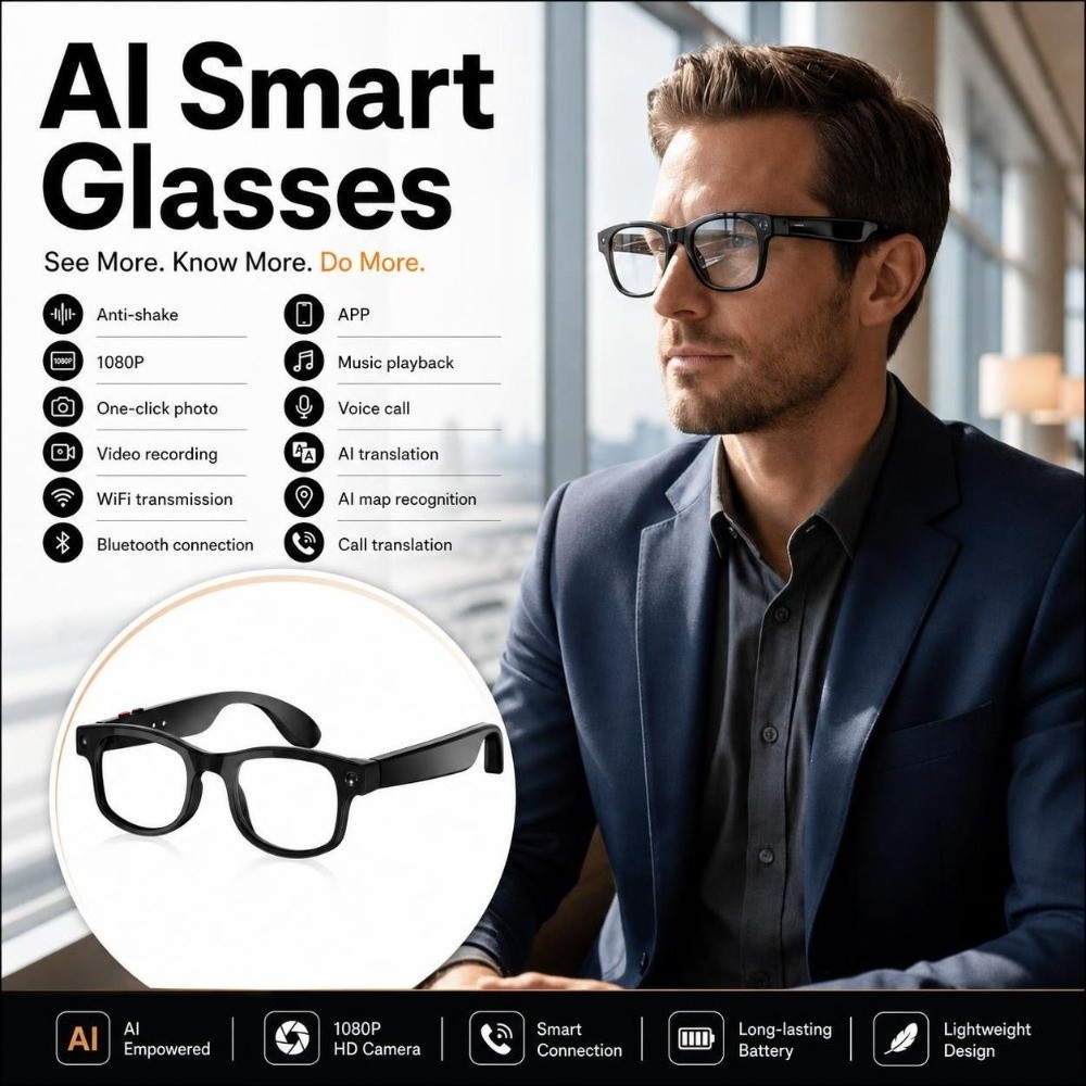 2 in 1 AI Smart Glasses HD Pho - Smart Glasses Lens 评论和价格