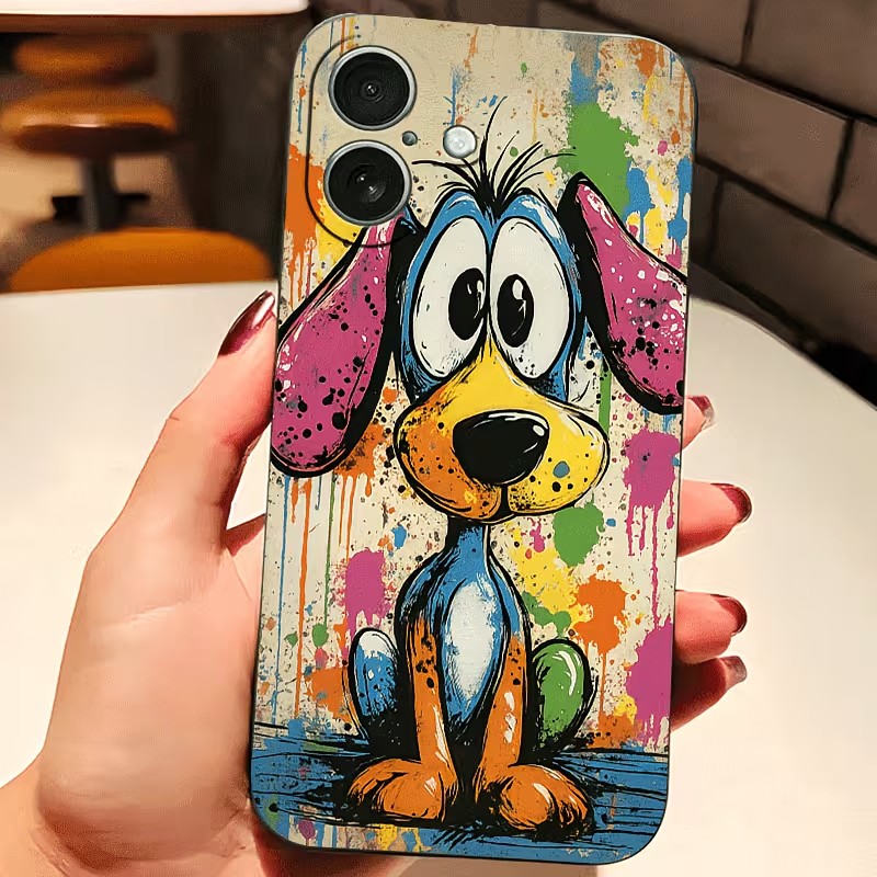 Graffiti Colored Puppy TPU Pho - Apple Iphone 15 评论和价格