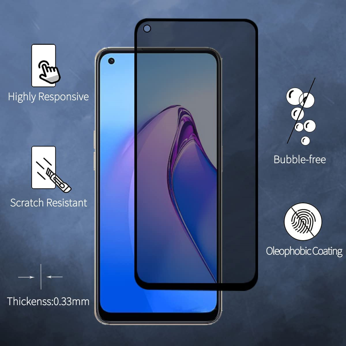 Anti Spy Screen Protector For  - Oppo A78 评论和价格
