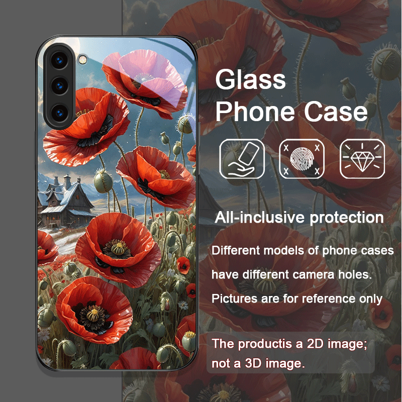 Retro Poppy Flower Bloom Hot R - Samsung Galaxy S25 评论和价格