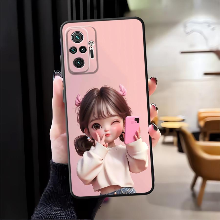 Cartoon Girl Pattern Funda Pho - Xiaomi Redmi Note 14 评论和价格