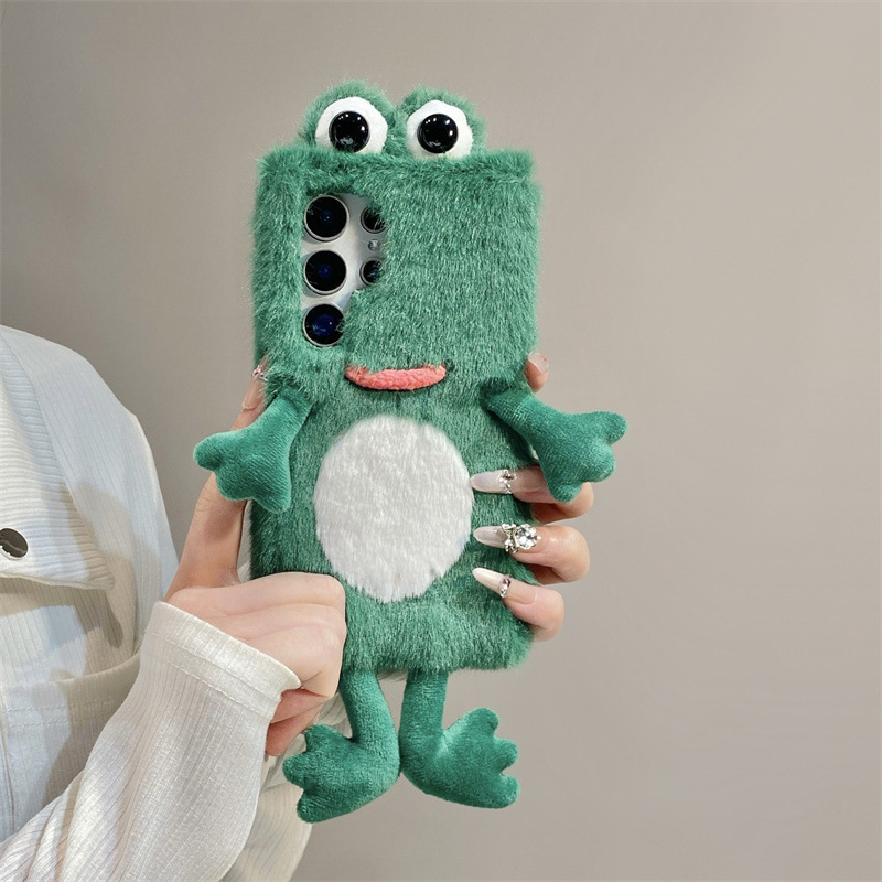 Plush Frog Phone Case, Cute Gr - Samsung Galaxy S25 评论和价格